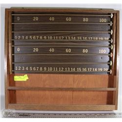 VINTAGE POOL WOODEN SCORE KEEPER