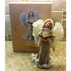 VINTAGE IN BOX PORCELAIN SINGING ANGEL ORNAMENT