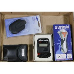 BUSHNELL BINOCULARS/EMERGENCY CAR TOOL AND MORE