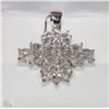 Image 1 : #43-STERLING SILVER WHITE TOPAZ PENDANT