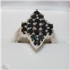 Image 1 : #5-STERLING SILVER SAPPHIRE RING