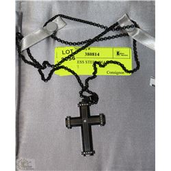 #1-STAINLESS STEEL DIAMOND NECKLACE