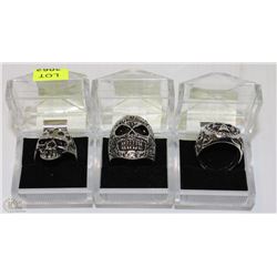 LOT OF 3 BIKERS RINGS