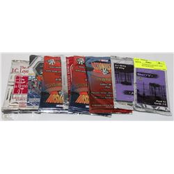 8 MIXED UNOPENED HOCKEY AND INDY CARD PACKAGES