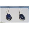 Image 1 : OVAL LAPIS LAZULI DROP EARRINGS