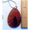 Image 1 : ONYX AGATE  TEARDROP PENDANT & CHAIN