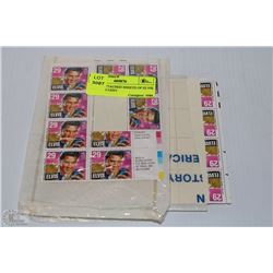 20  & 23 ATTACHED SHEETS OF ELVIS STAMPS 29 CENT