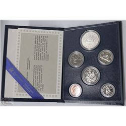 1984 CANADIAN 6 COIN SPECIMEN SET WITH COA IN CASE