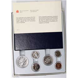 1982 CANADIAN 6 COIN SPECIMEN SET WITH COA IN CASE