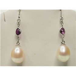 #6-14KT GOLD FRESHWATER PEARL EARRINGS