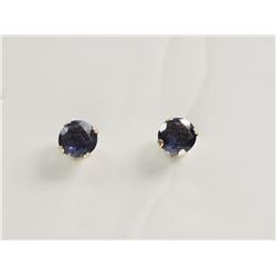 #9-10KT GOLD IOLITE EARRINGS