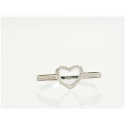 #17-STERLING SILVER DIAMOND RING
