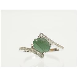 #34-STERLING SILVER EMERALD &