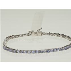 #38-STERLING SILVER TANZANITE BRACELET