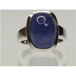 #43-STERLING SILVER SAPPHIRE RING
