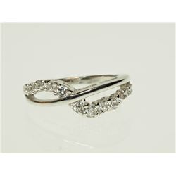 #46-STERLING SILVER CUBIC ZIRCONIA RING