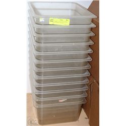 CAMBRO 1/2 SIZE 6" DEEP INSERT CONTAINERS STACK OF