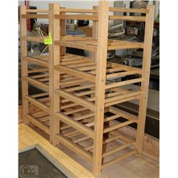 2 WOODEN WINE RACKS