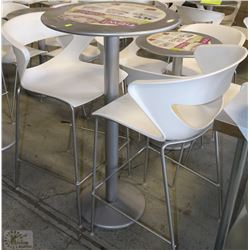 23.5" ROUND BAR TABLE W/ 2 CHAIRS 43"TALL