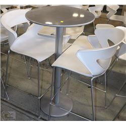 23.5" ROUND BAR TABLE W/ 2 CHAIRS 43"TALL