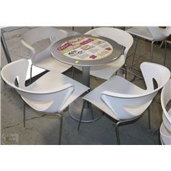 23.5" ROUND TABLE W/ 4 CHAIRS 30"TALL