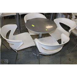 23.5" ROUND TABLE W/ 4 CHAIRS 30"TALL