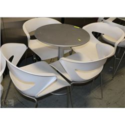 23.5" ROUND TABLE W/ 4 CHAIRS 30"TALL