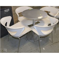 23.5" ROUND TABLE W/ 4 CHAIRS 30"TALL