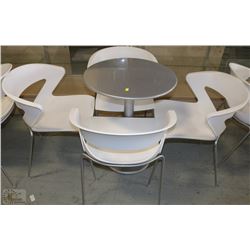 23.5" ROUND TABLE W/ 4 CHAIRS 30"TALL