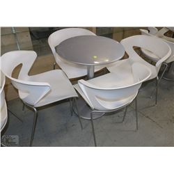 23.5" ROUND TABLE W/ 4 CHAIRS 30"TALL