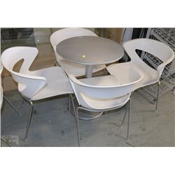 23.5" ROUND TABLE W/ 4 CHAIRS 30"TALL