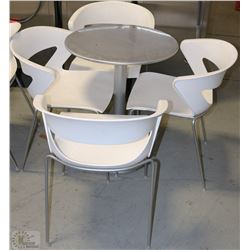 23.5" ROUND TABLE W/ 4 CHAIRS 30"TALL
