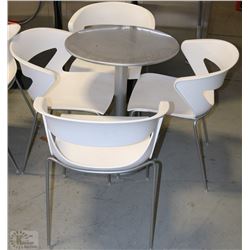 23.5" ROUND TABLE W/ 4 CHAIRS 30"TALL