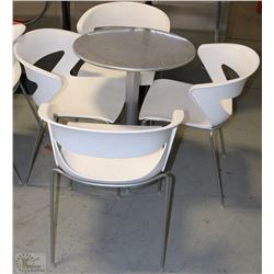 23.5" ROUND TABLE W/ 4 CHAIRS 30"TALL