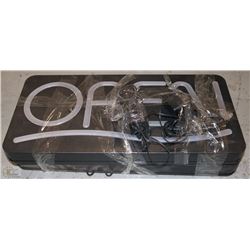 PAIR OF LIGHT-UP OPEN SIGN
