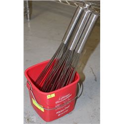 5 STAINLESS STEEL WHISKS