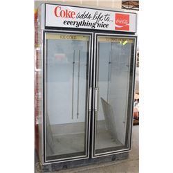 COKE DOUBLE DOOR GLASS COOLER