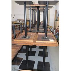 LOT OF 23 OAK BAR TABLES 21X24