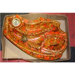 1970'S CANADIAN POTTERY ASHTRAY ,LIGHTER