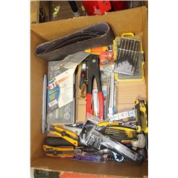 BOX OF VARIOUS TOOLS INCL. 37 PIECE