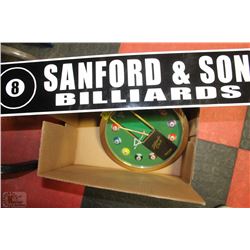 SANFORD & SON BILLIARDS METAL SIGN W/A BILLIARDS