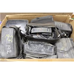 BOX OF ASSORTED BAG PHONES
