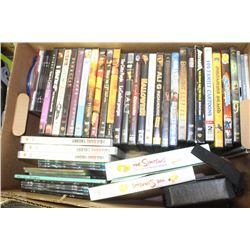 BOX W/OVER 75 DVD MOVIE & SERIES DISCS