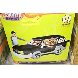 HALLOWEEN INFLATABLE CAR 7' LONG PLUG IN AND SELF