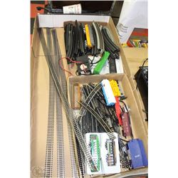 FLAT OF 2 COLLECTIBLE TRAIN SETS & EXTRA TRACK