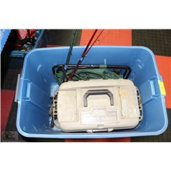 TOTE WITH FISHERMAN CHAIR BACKPACK,TACKLE BOX