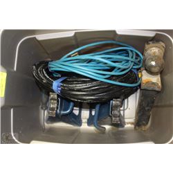 TOTE WITH AIRLINE, 2 JACKSTANDS, EXTENSION CORDS