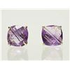 Image 1 : #2-14K WHITE GOLD AMETHYST EARRINGS