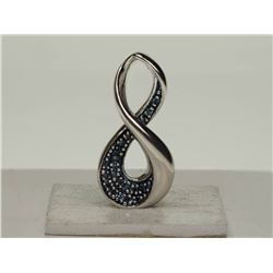 #3-STERLING SILVER DIAMOND PENDANT