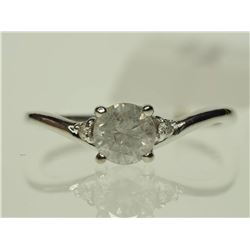 #11-14K WHITE GOLD DIAMOND RING SIZE 6